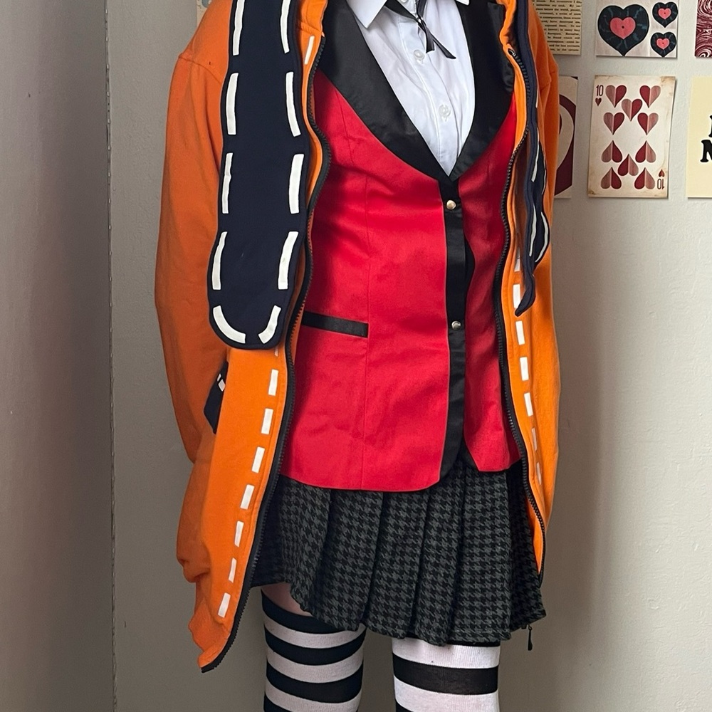 Runa Yomozuki Kakegurui Cosplay Costume Set – Halloween Anime Outfit S/XS